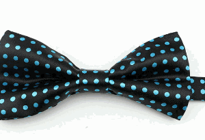 black-bow-tie-with-light-set-of-blue-dot