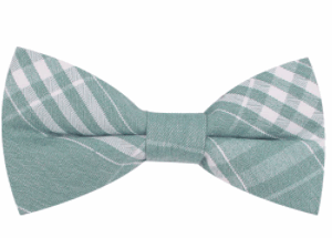 white-mint-checkered-soft-pre-tied-bow-tie